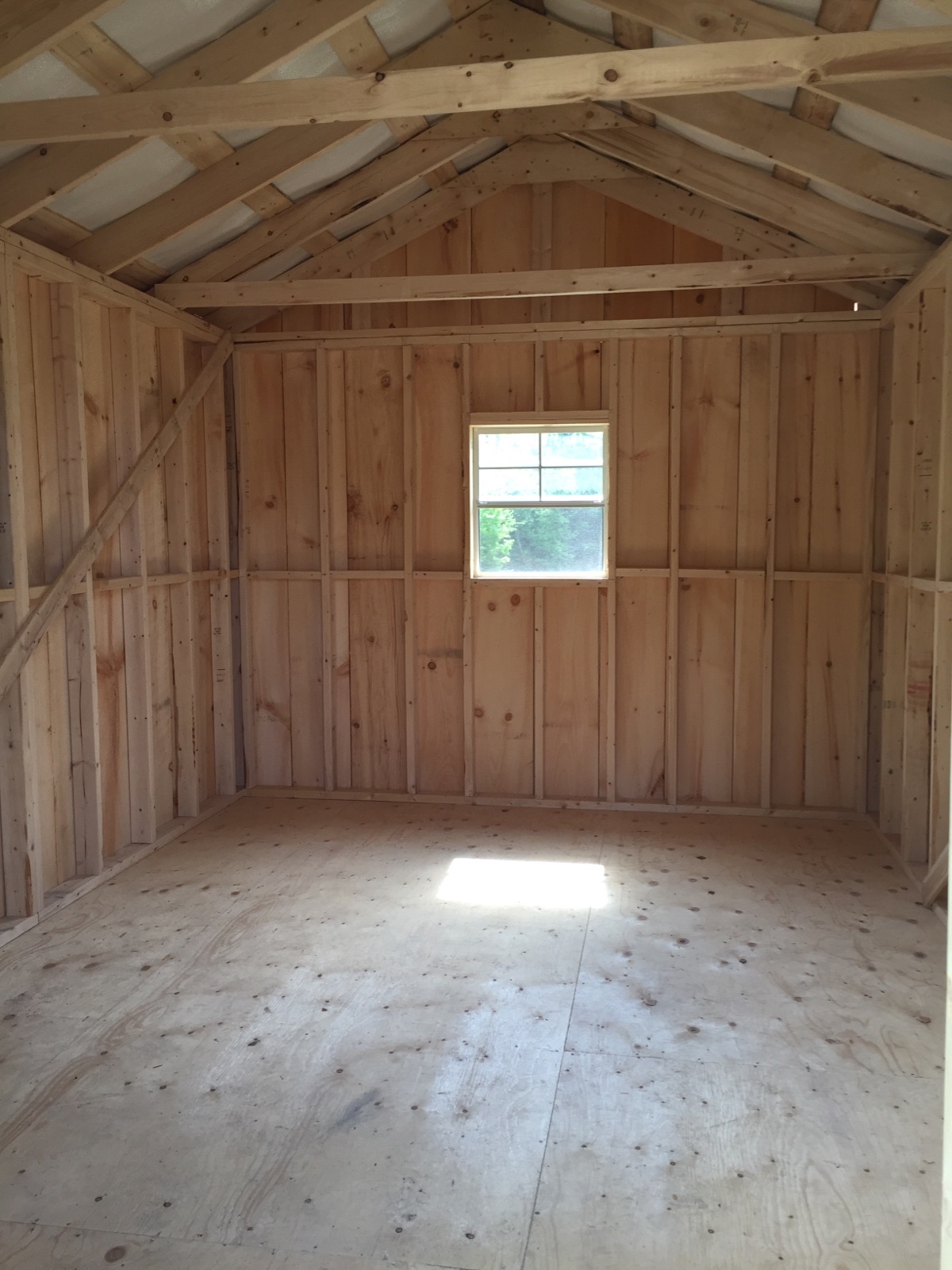 10x14 Inside View Gable Shed St. Pierre