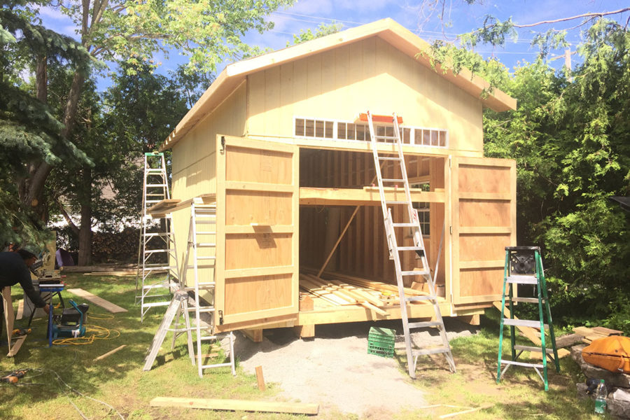 12×24 Raised Wall Shed Assembly
