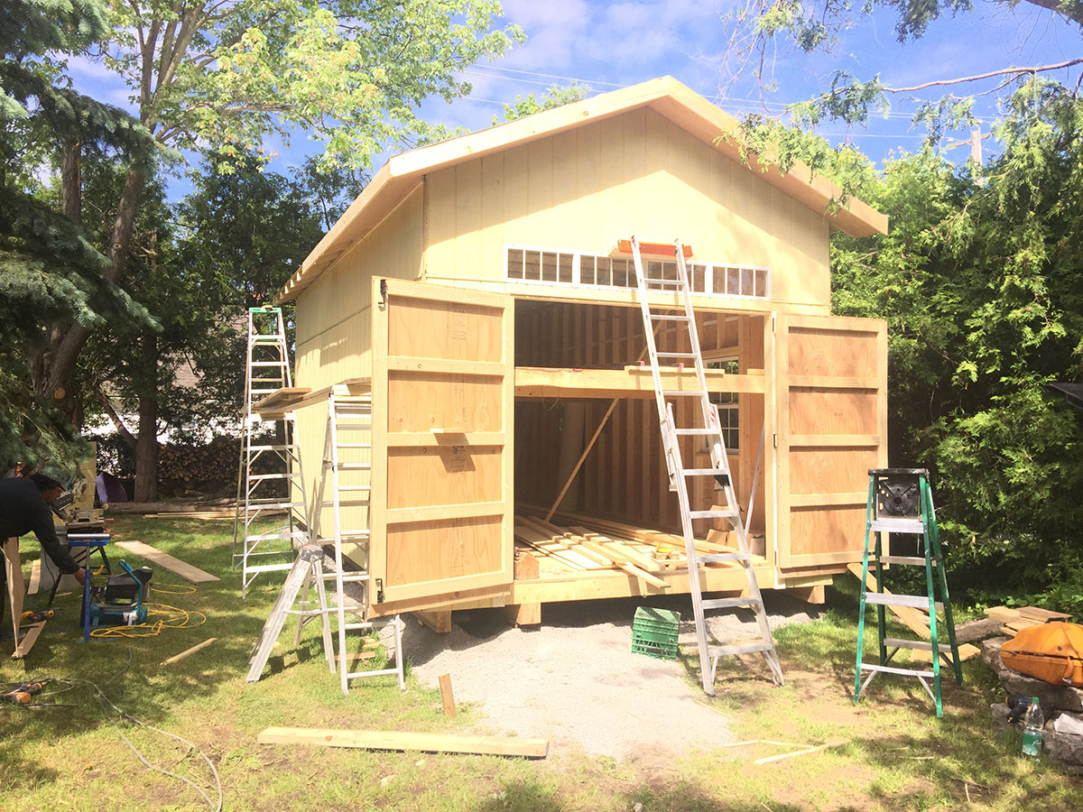 12x24 Raised Wall Shed Assembly
