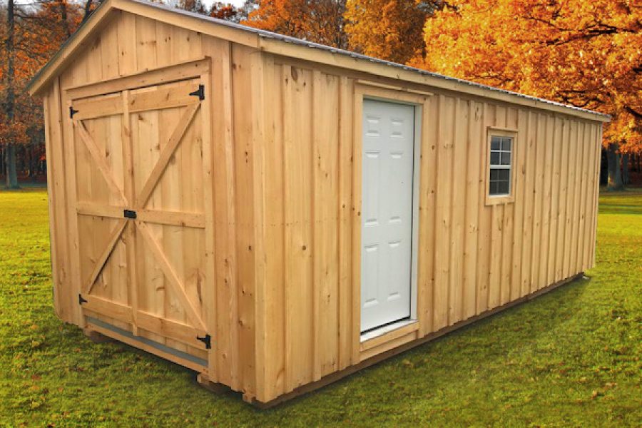 10×22 Gable Shed with Steel Door Entry