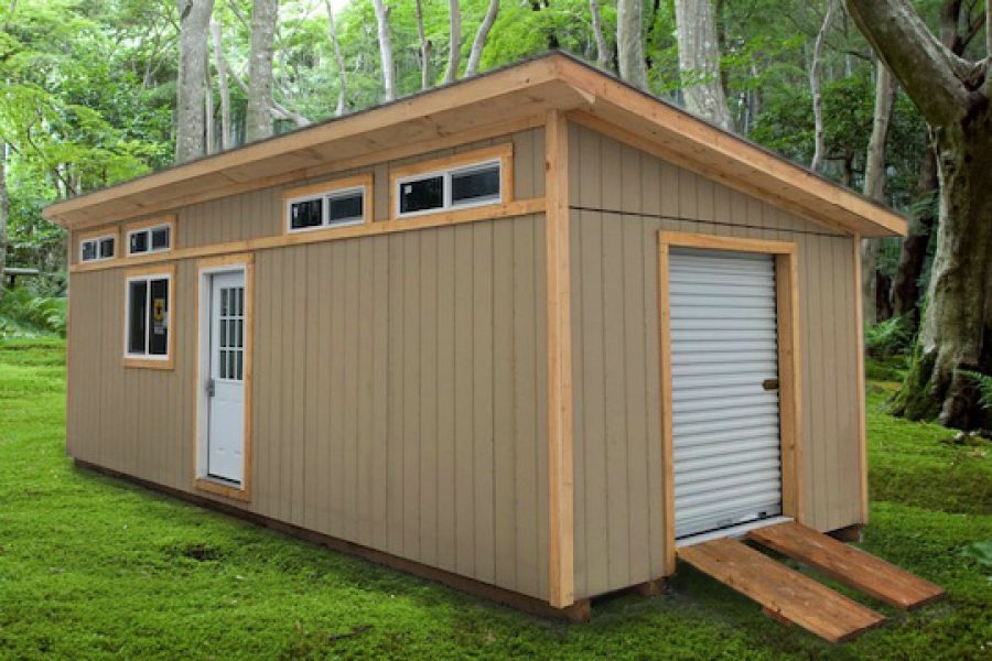 12×32 Custom Lean Roof Cottage and Storage