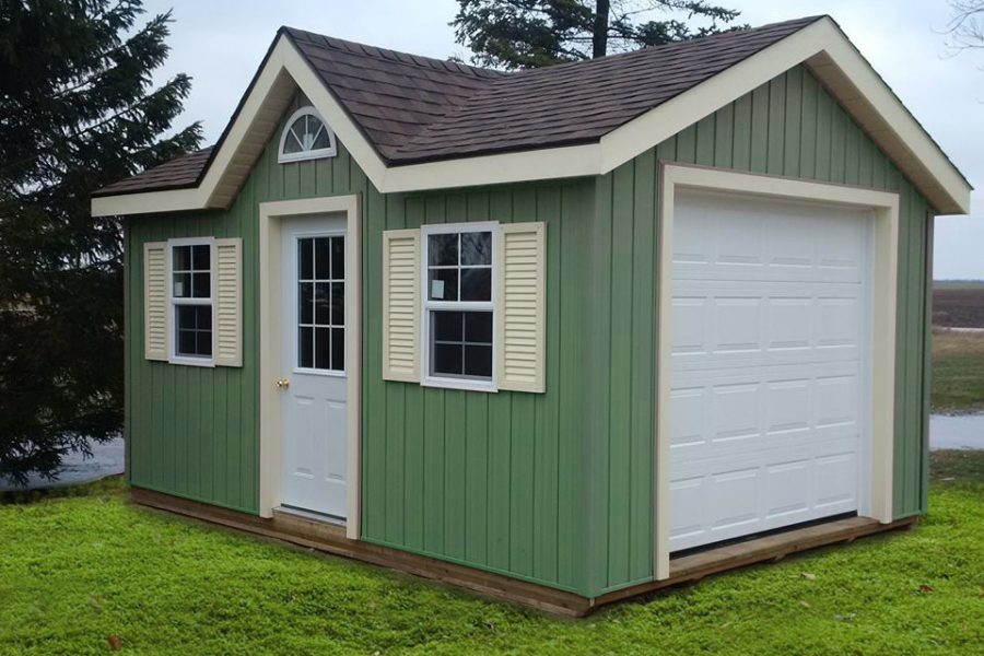 12×20 Board and Batten Garage Style With Dormer