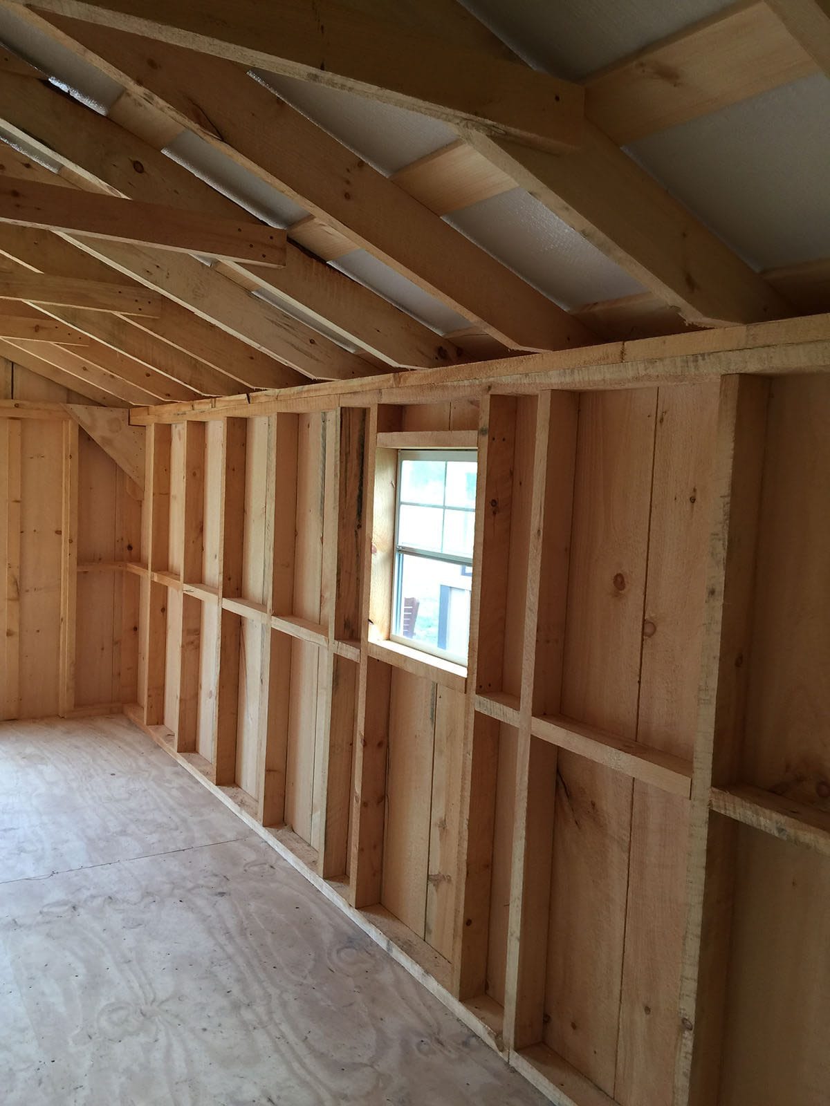 wood doors quebec Quebec Quebec   West Side View   Inside Right 12x24 Sheds
